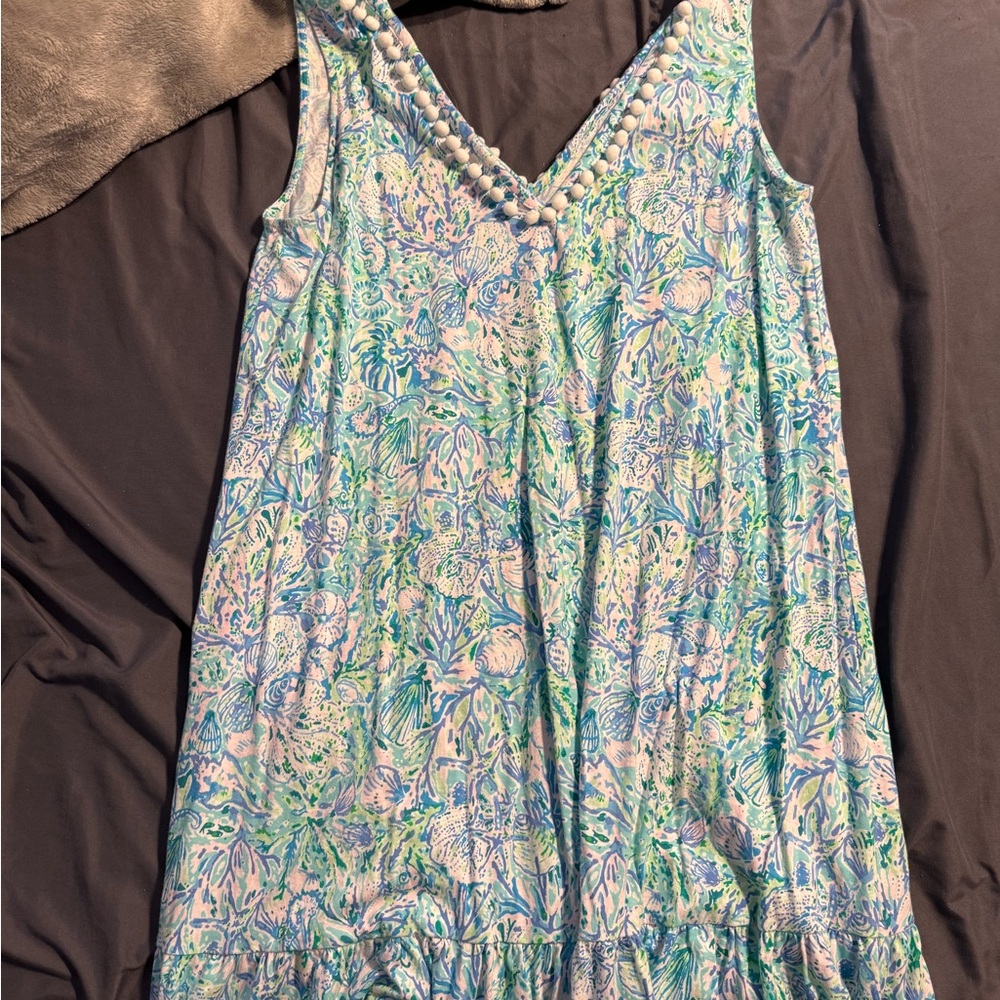 Lilly Pulitzer Multicolor Pom-Pom Trim Dress